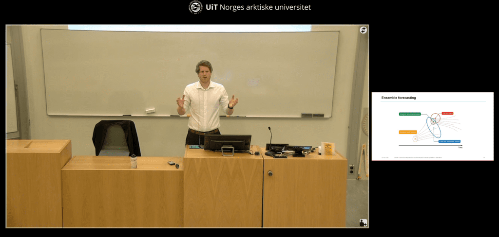 Sindre Fritzner defending his thesis